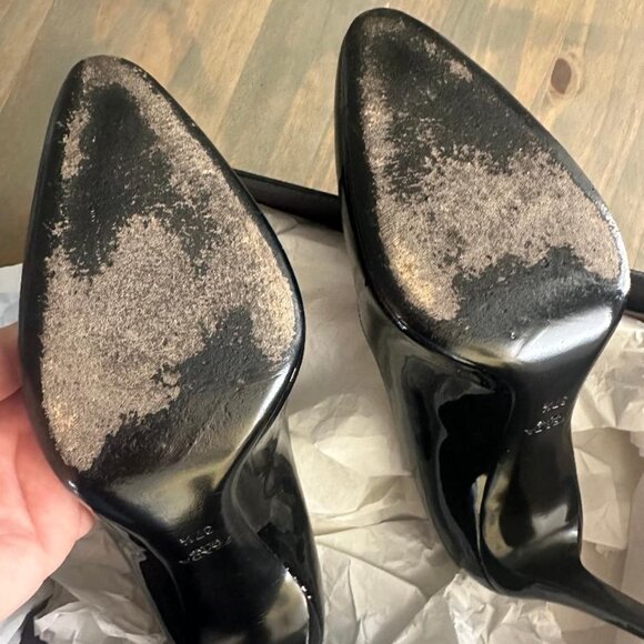 PRADA black Patent Spike Heels Size 7 - Picture 3 of 4